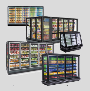 tủ đông đứng kính, tủ trưng bày thực phẩm đông lạnh, tủ đông siêu thị, tủ trưng bày thực phẩm đông lạnh